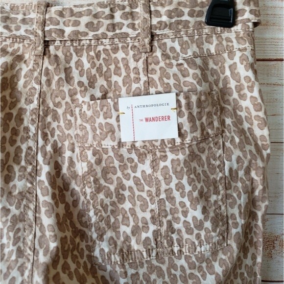Anthropologie The Wanderer Leopard/Animal Print Utility Pants with Belt - Picture 9 of 12